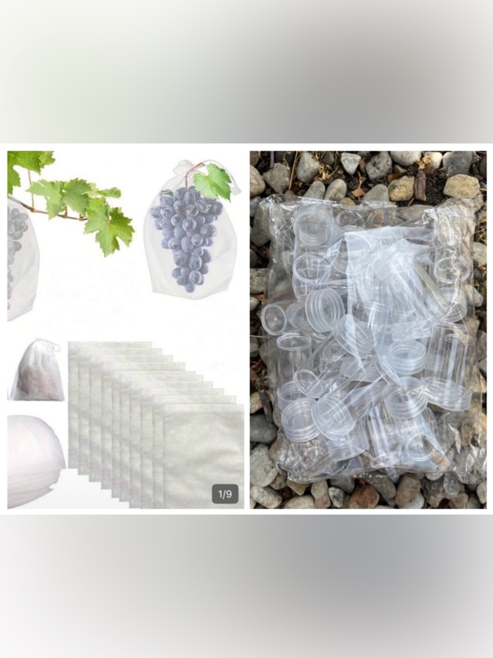 50 Mesh Produce / Fruit Protection Bags and 40 Seed Containers